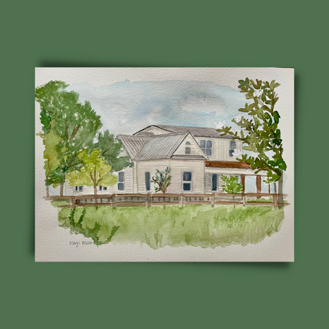 Custom Watercolor Portrait-Home