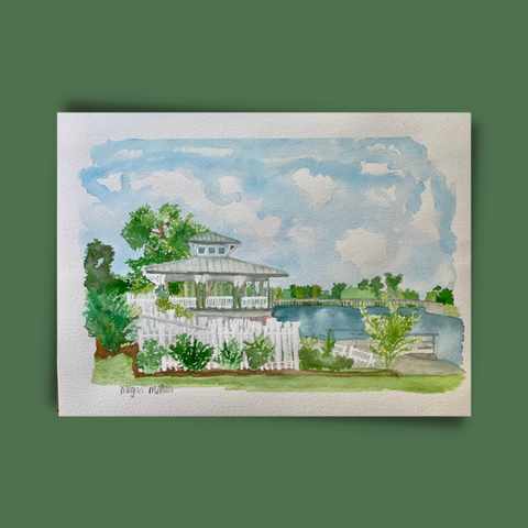 Custom Watercolor Portrait-Wedding Venue